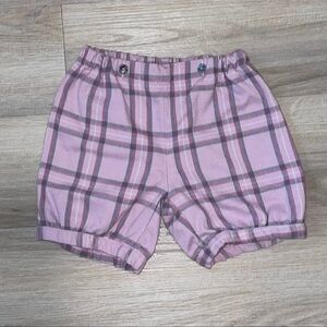 Girls lilac plaid shorts - 3 Years